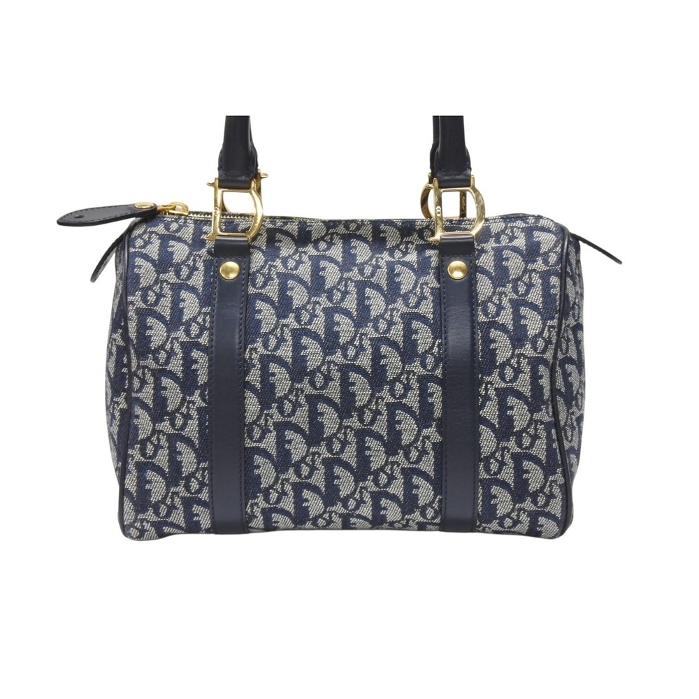 Dior Navy Speedy Handbag Christian Blue Trotter